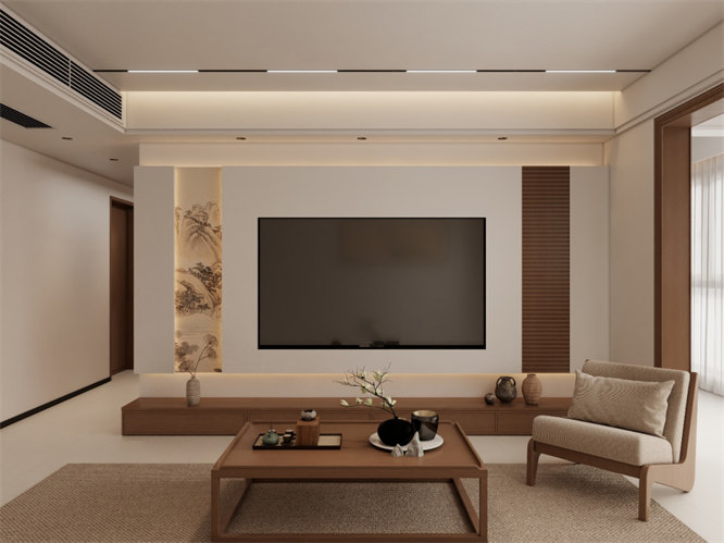 山水如畫131㎡|宋氏美學，用留白寫就極簡東方雅韻